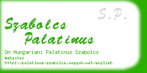 szabolcs palatinus business card